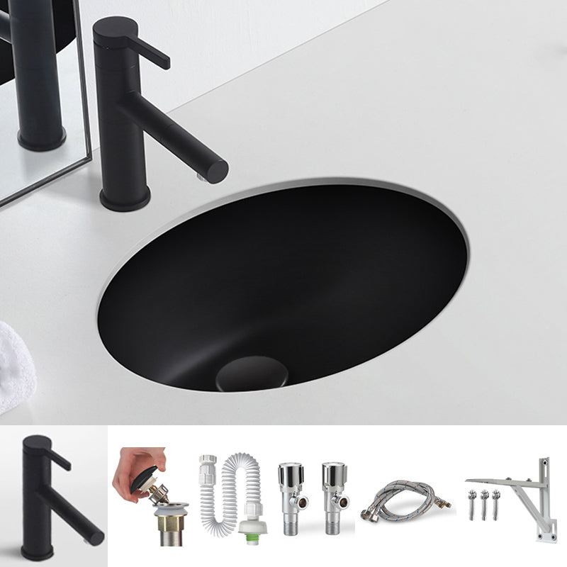 Black Undermount Vanity Sink Modern Porcelain Undermount Vanity Sink