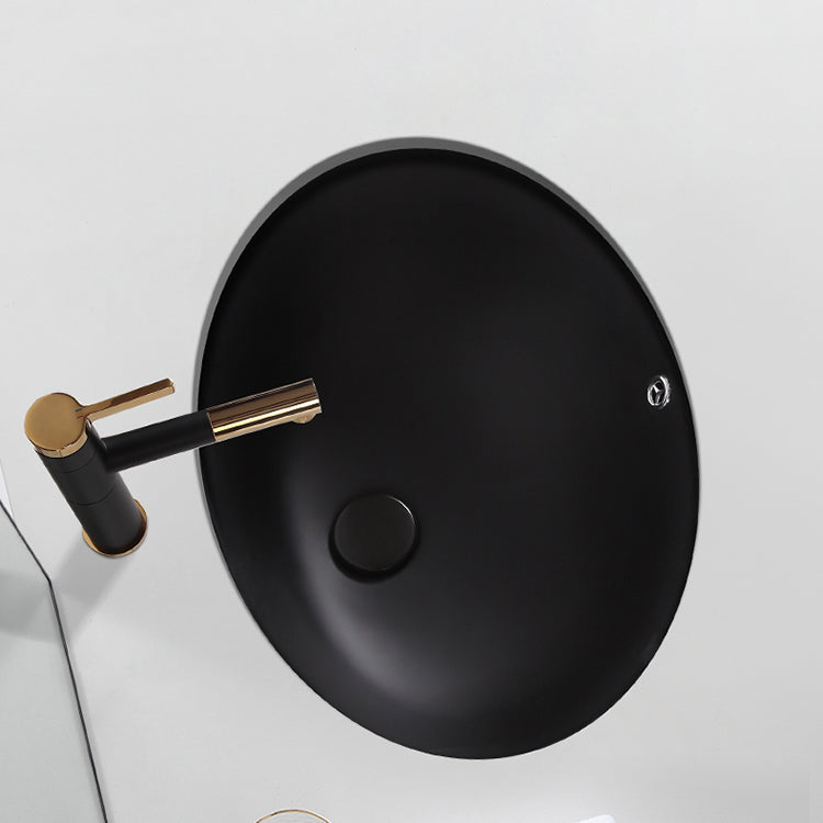 Black Undermount Vanity Sink Modern Porcelain Undermount Vanity Sink