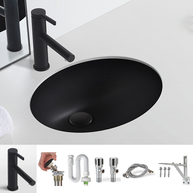 Black Undermount Vanity Sink Modern Porcelain Undermount Vanity Sink