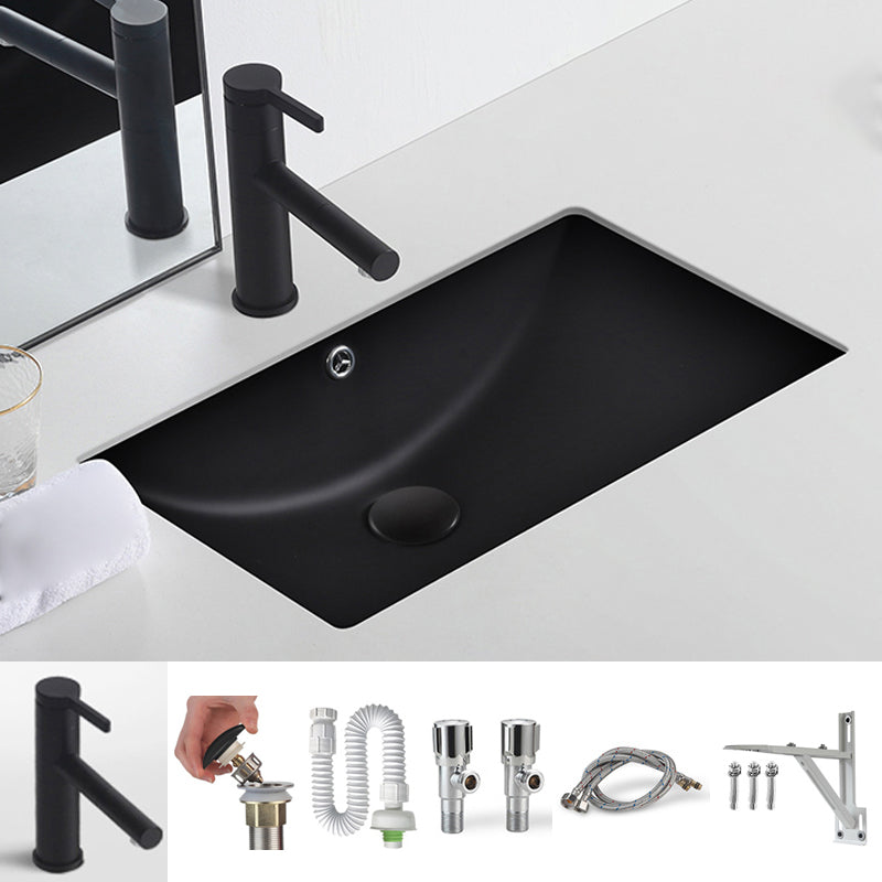 Black Undermount Vanity Sink Modern Porcelain Undermount Vanity Sink