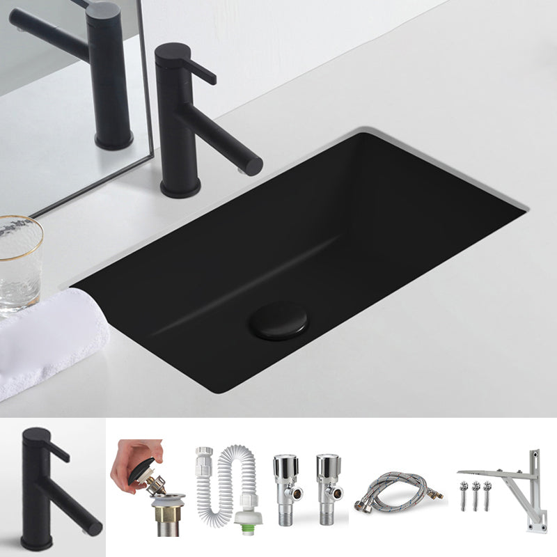 Black Undermount Vanity Sink Modern Porcelain Undermount Vanity Sink