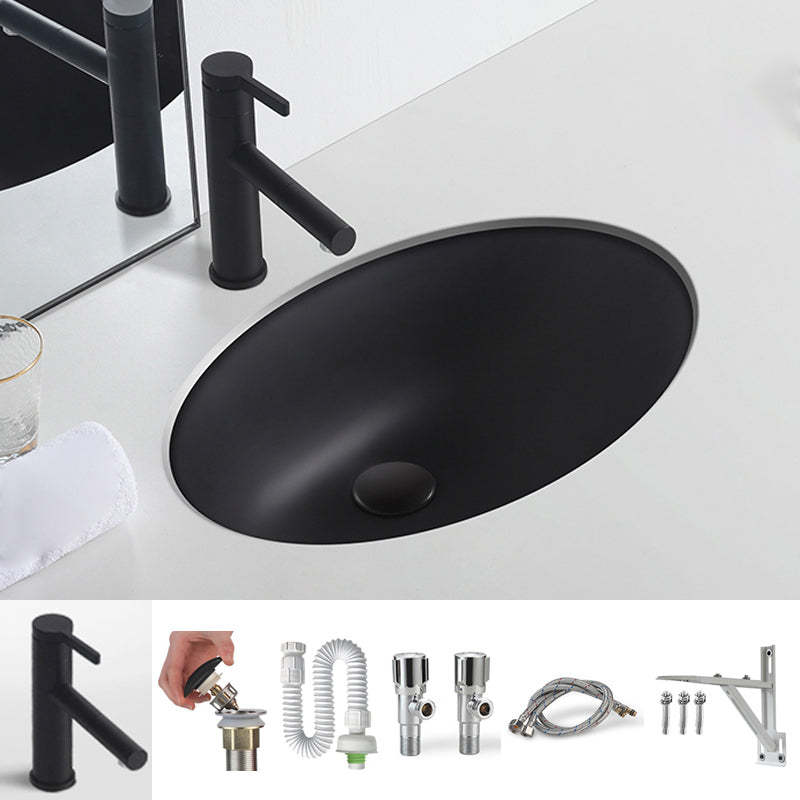 Black Undermount Vanity Sink Modern Porcelain Undermount Vanity Sink