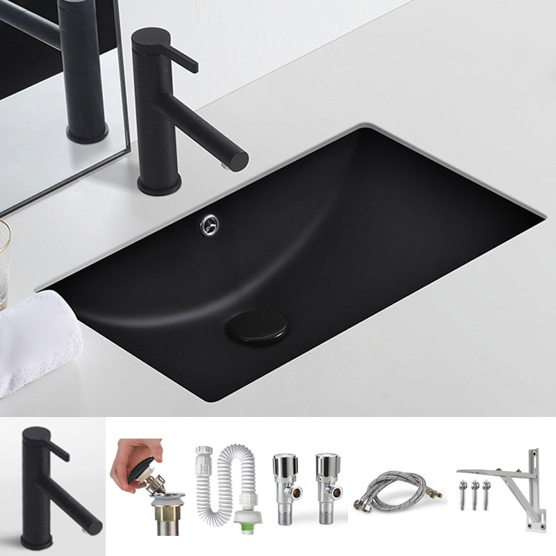 Black Undermount Vanity Sink Modern Porcelain Undermount Vanity Sink