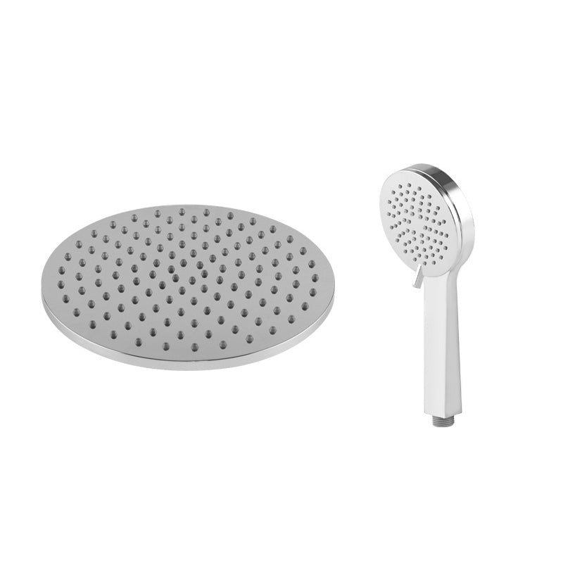 Contemporary Rain Fall Shower Head Combo Round Single Spray Shower Combo