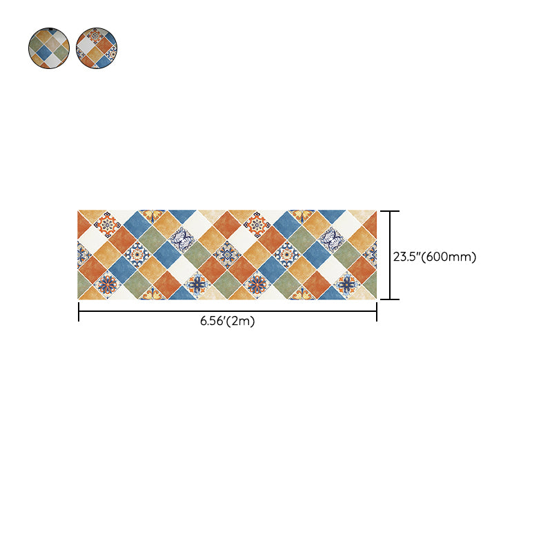 Rectangular Wall Tile Peel and Stick Geometric Print Stick Kitchen Wallpaper