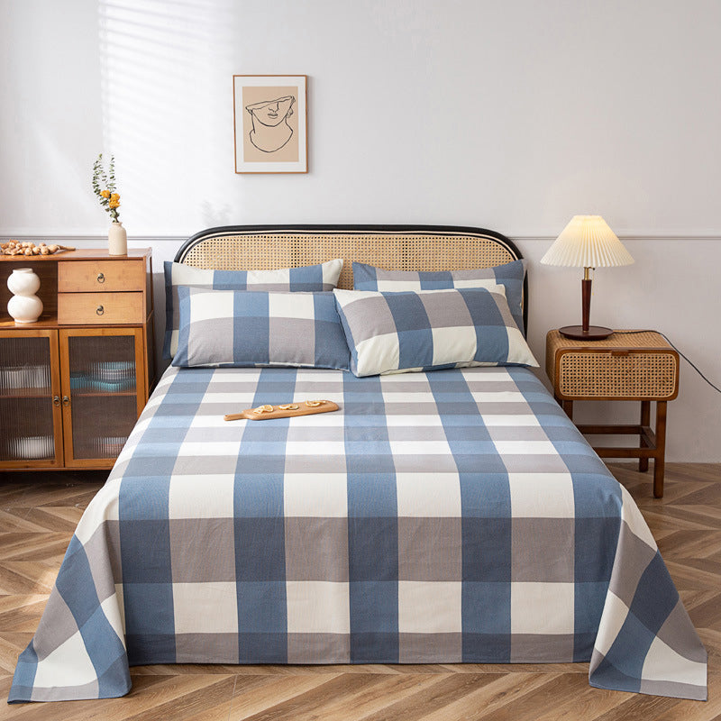 Breathable Full and Queen Bed Sheet Full and Queen Cotton No Theme Sheet Set