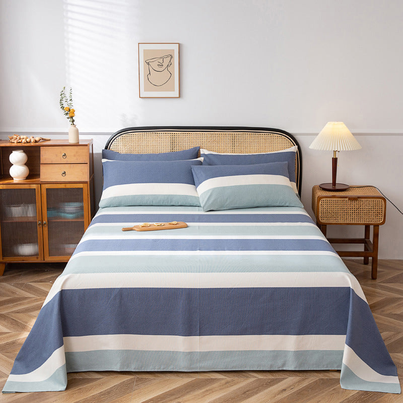 Breathable Full and Queen Bed Sheet Full and Queen Cotton No Theme Sheet Set