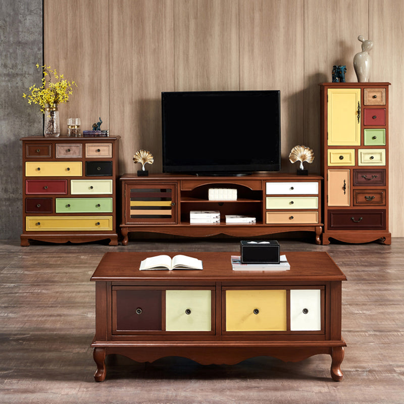 Coastal Storage Chest Dresser Solid Wood Dresser with 4/8/10/12 Drawers