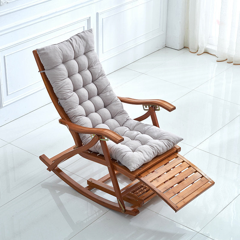 Modern Style Wooden Rocking Chair Indoor Single Sofa Rocking Chair
