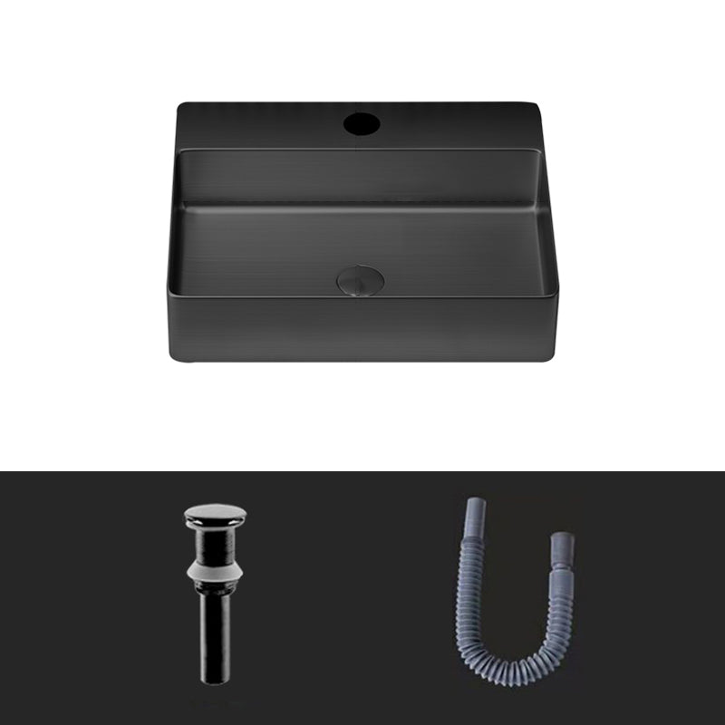 Modern Bathroom Sink Rectangular Bathroom Sink with Basin and Faucet