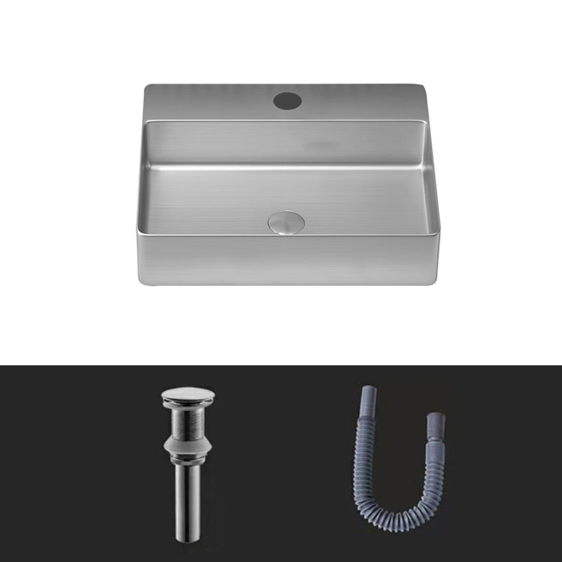 Modern Bathroom Sink Rectangular Bathroom Sink with Basin and Faucet