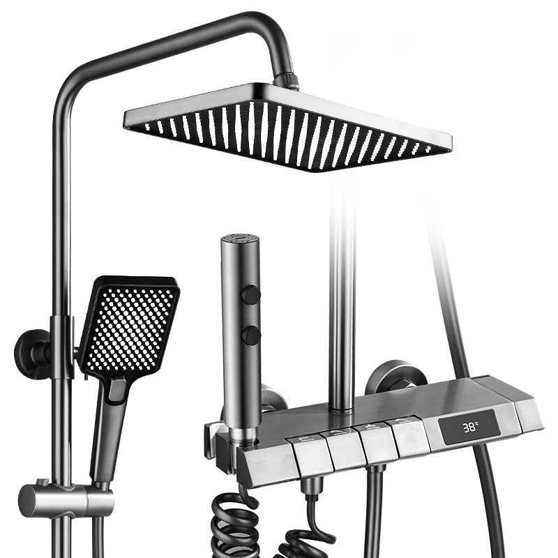 Adjustable Spray Pattern Shower Combo Stainless Steel Shower Faucet Arm Shower Head