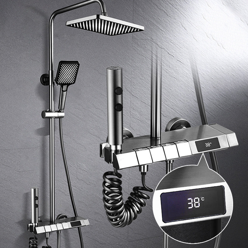 Adjustable Spray Pattern Shower Combo Stainless Steel Shower Faucet Arm Shower Head