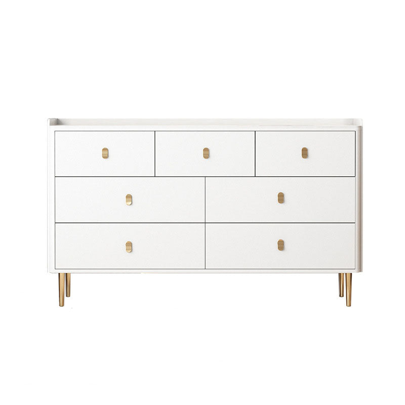 Glam Stone Storage Chest Home Horizontal Chest with Metal Legs