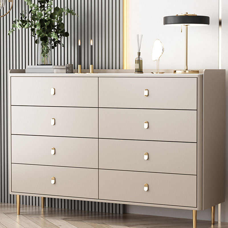 Glam Stone Storage Chest Home Horizontal Chest with Metal Legs