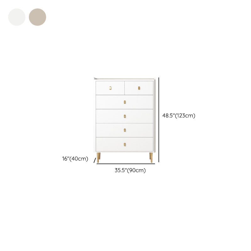 Glam Stone Storage Chest Home Horizontal Chest with Metal Legs