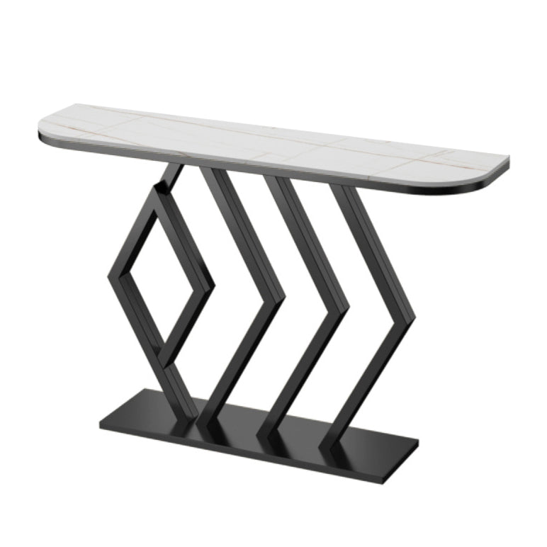 Glam Half Moon Console Accent Table Antique Finish Sofa Table