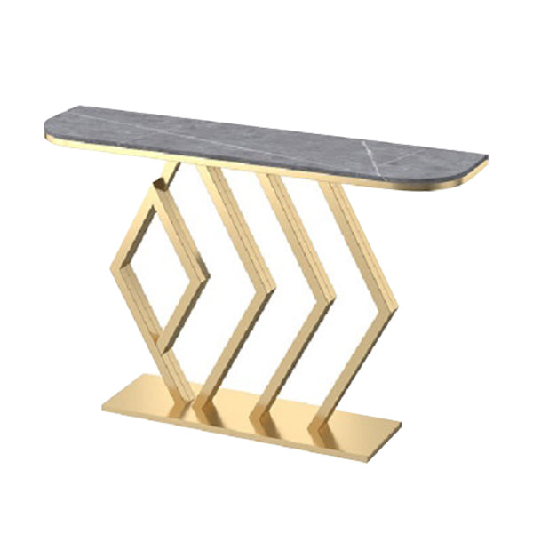 Glam Half Moon Console Accent Table Antique Finish Sofa Table