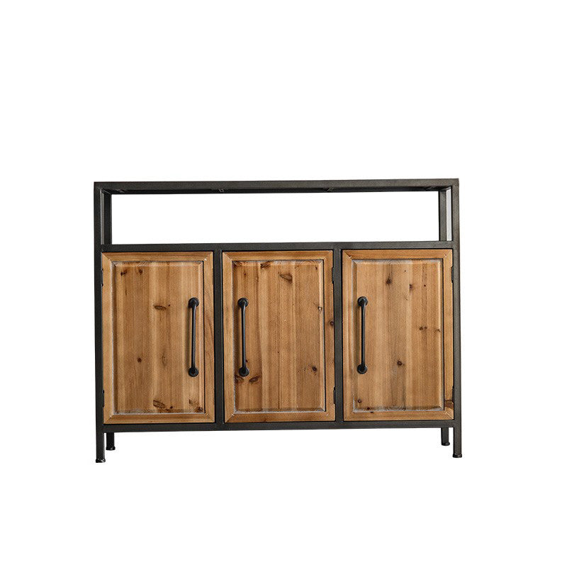 Industrial Cabinet Bar Pulls With Stroge Rectangle Distressed Wood Accent Cabinet