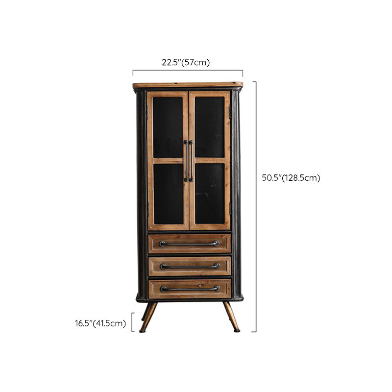 Industrial Cabinet Bar Pulls With Stroge Rectangle Distressed Wood Accent Cabinet
