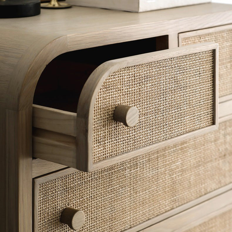 Contemporary Rectangle Chest Straight Legs with 5 Drawers Accent Chest