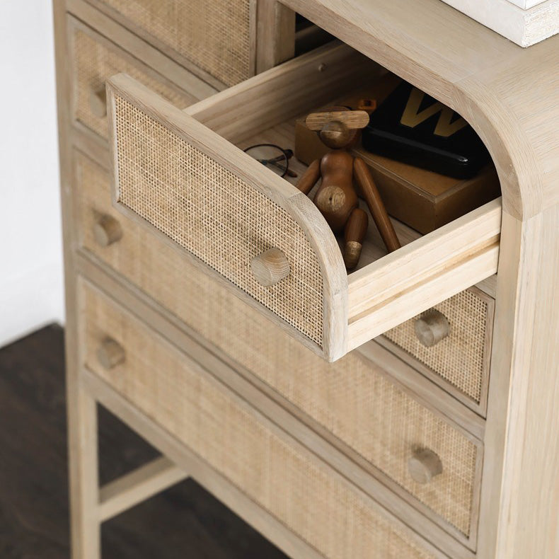 Contemporary Rectangle Chest Straight Legs with 5 Drawers Accent Chest