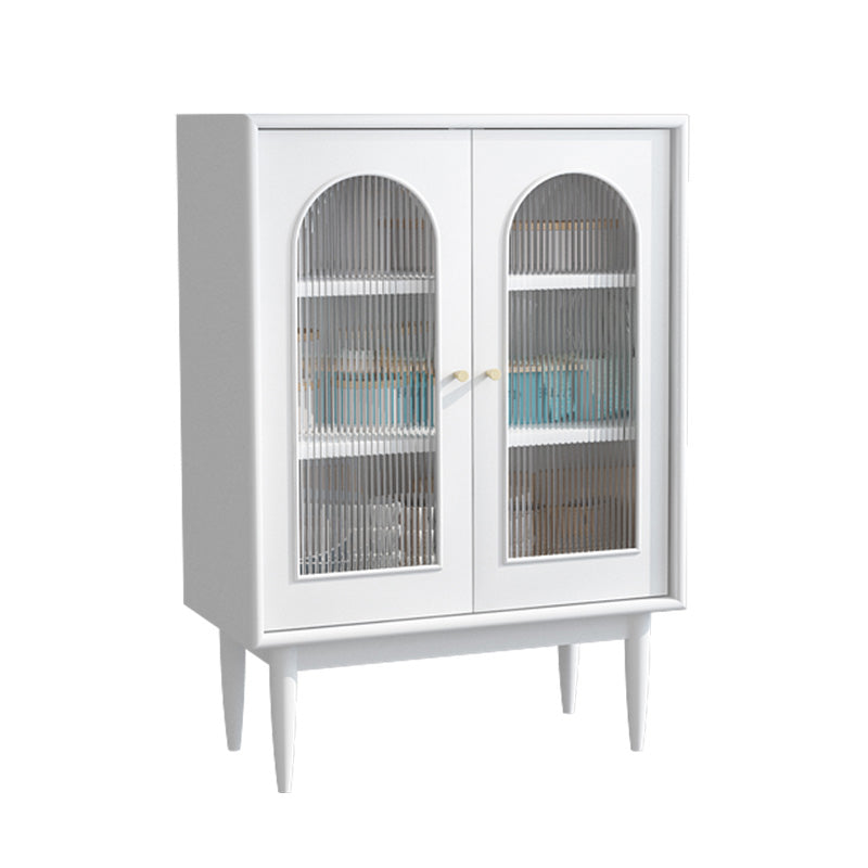 Modern Knobs Storage Cabinet Solid Wood Accent Cabinet with Door