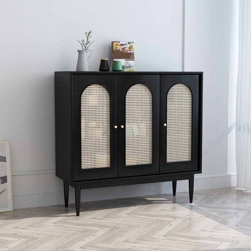 Modern Knobs Storage Cabinet Solid Wood Accent Cabinet with Door