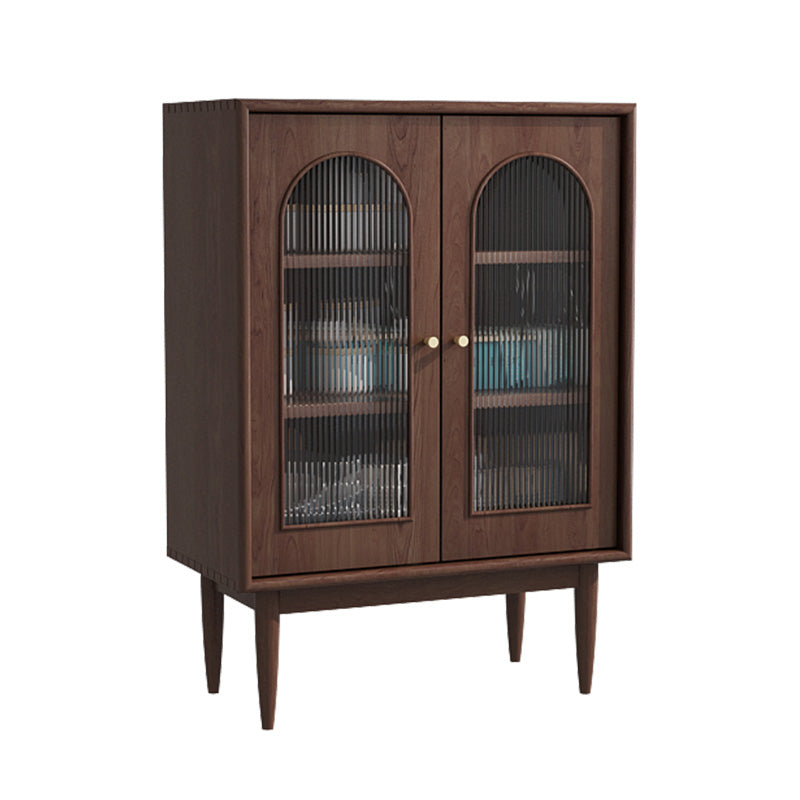 Modern Knobs Storage Cabinet Solid Wood Accent Cabinet with Door