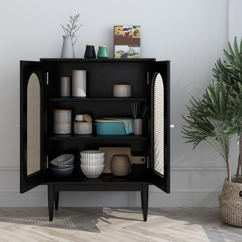 Modern Knobs Storage Cabinet Solid Wood Accent Cabinet with Door