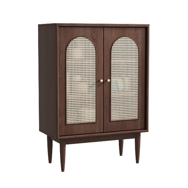 Modern Knobs Storage Cabinet Solid Wood Accent Cabinet with Door