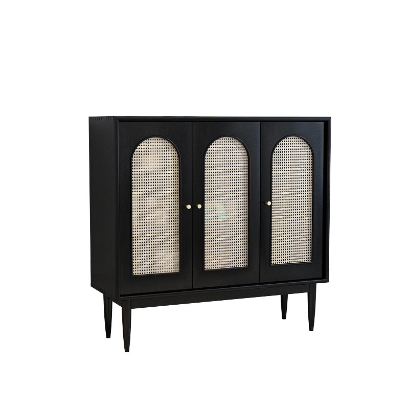 Modern Knobs Storage Cabinet Solid Wood Accent Cabinet with Door