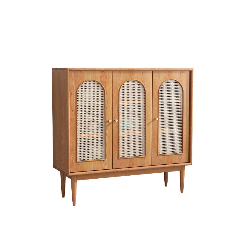 Modern Knobs Storage Cabinet Solid Wood Accent Cabinet with Door