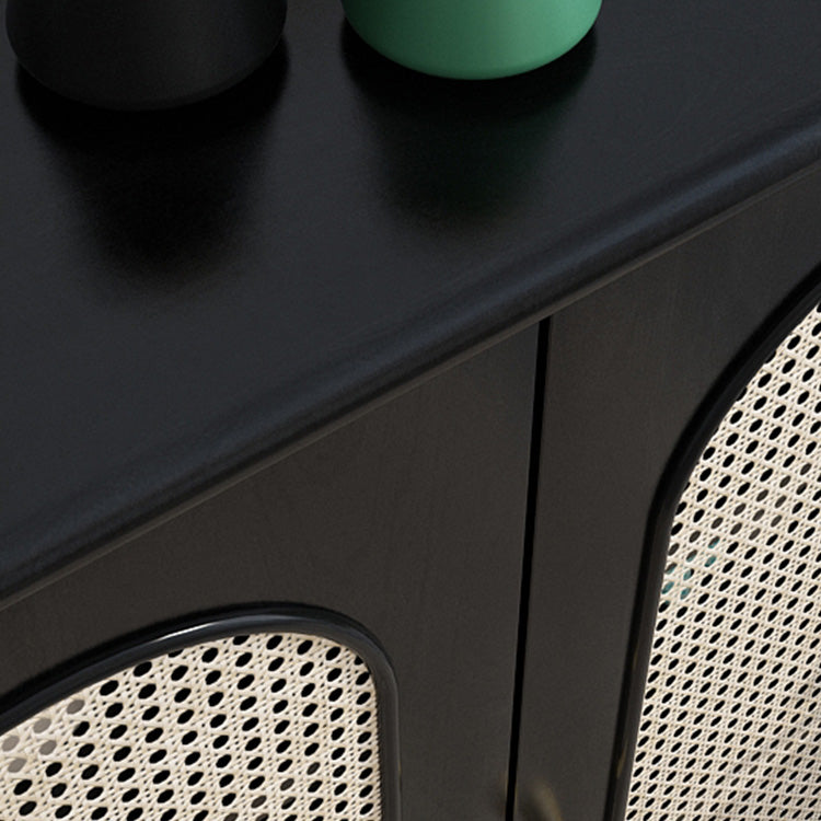 Modern Knobs Storage Cabinet Solid Wood Accent Cabinet with Door