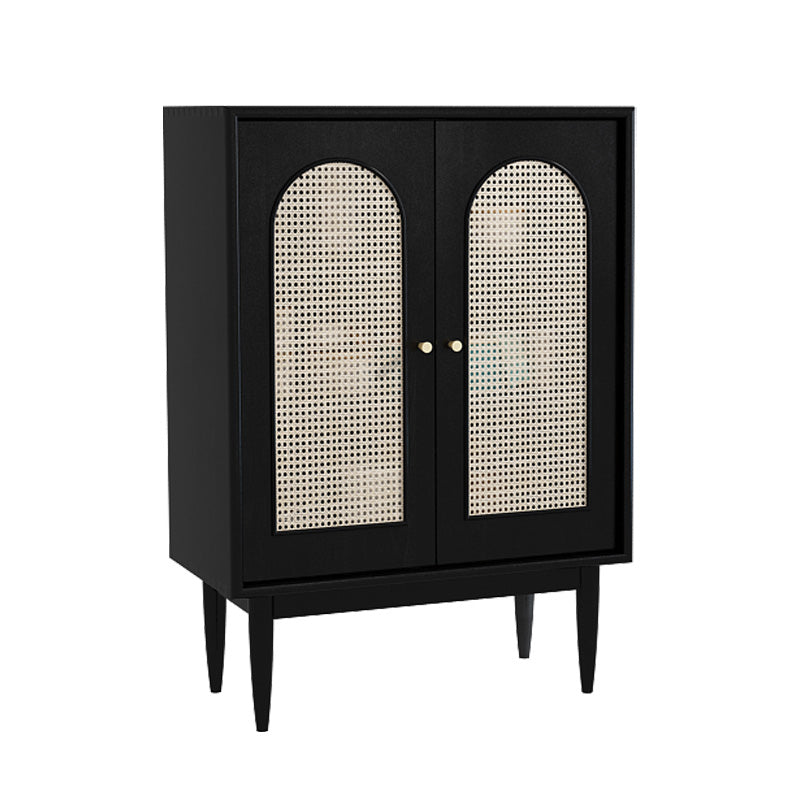 Modern Knobs Storage Cabinet Solid Wood Accent Cabinet with Door