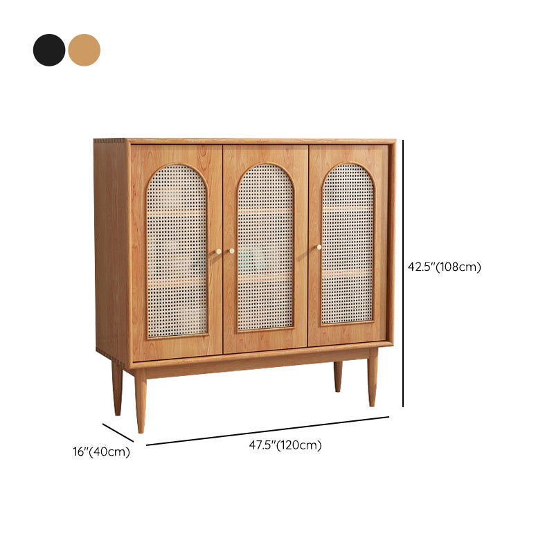 Modern Knobs Storage Cabinet Solid Wood Accent Cabinet with Door