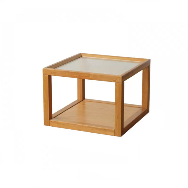 Tropical Coffee Cocktail Table Storage Solid Wood Coffee Table