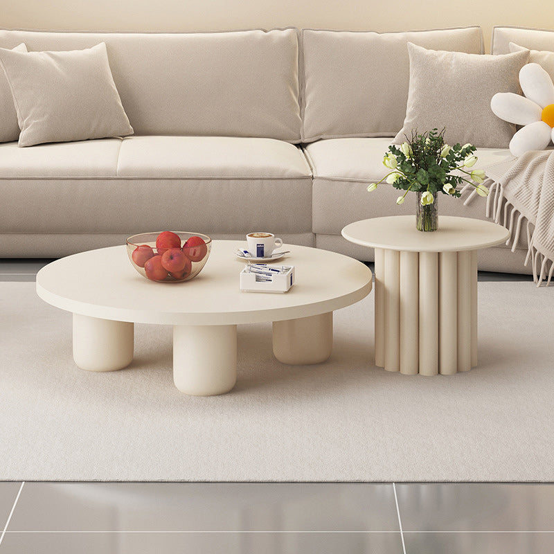 4 Legs Rectangular Coffee Table Contemporary Wood Bunching Tables