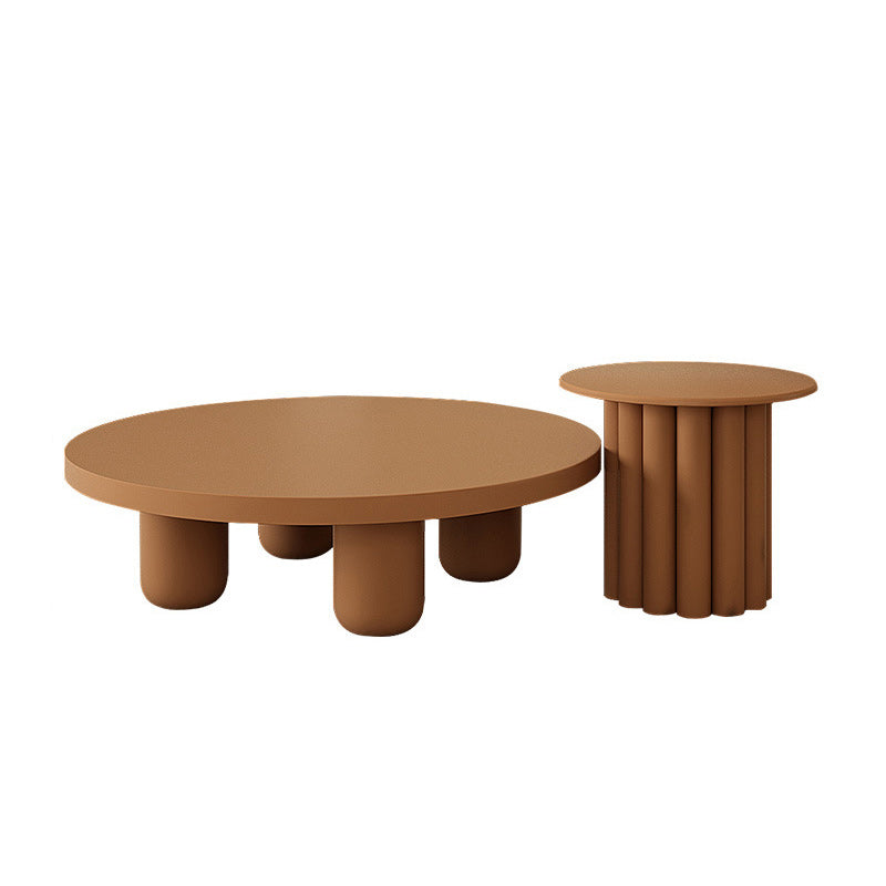 4 Legs Rectangular Coffee Table Contemporary Wood Bunching Tables