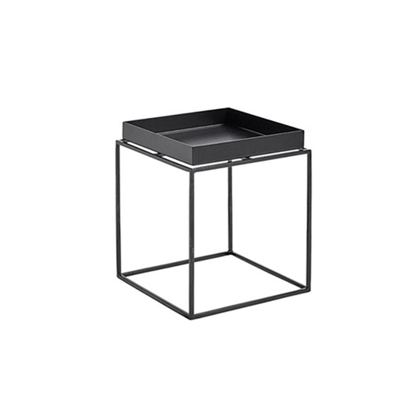 Square Iron Coffee Table Tray Top Simple Frame Cocktail Table
