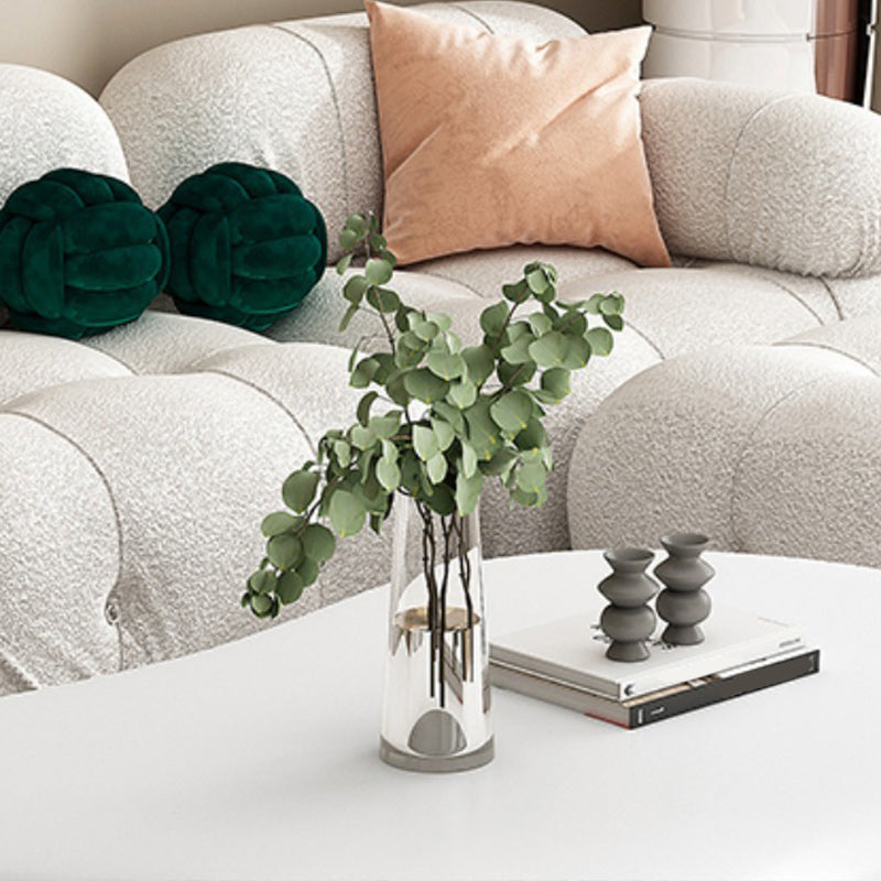 Free Form Coffee Table Scandinavian Wooden Cocktail Table with 4 Legs