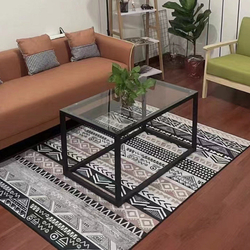Modern Style Rectangular Glass Coffee Table 17.7-In H Metal Frame 1 Single Cocktail Table