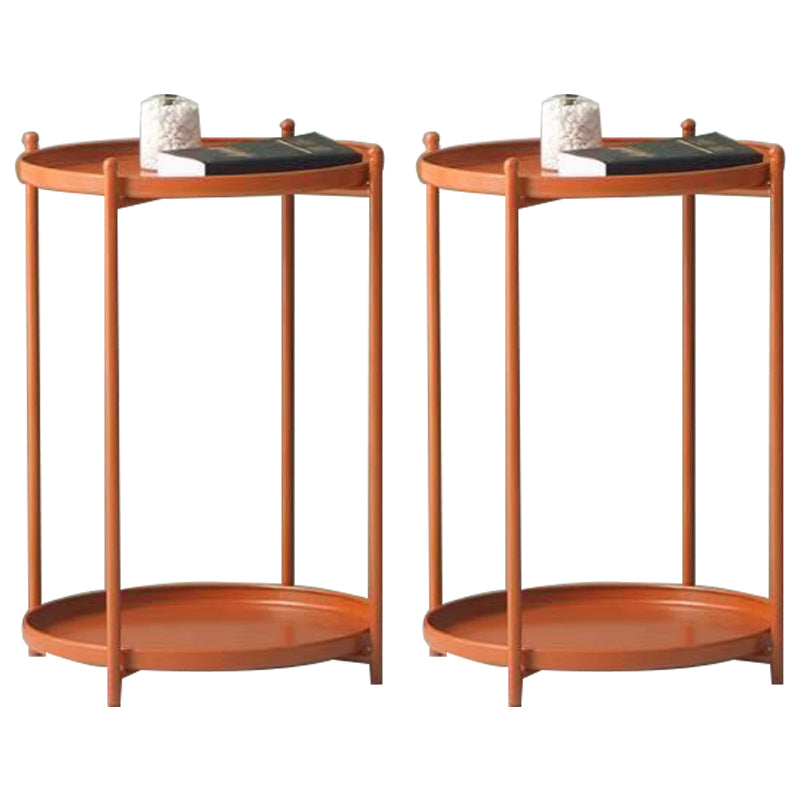 Modern Round Tray Top Side End Table 4 Legs Side Table for Living Room