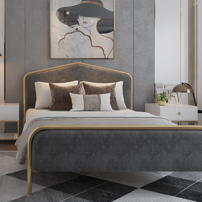 Modern Standard Bed Metal Bed Frame with Headboard and Footboard