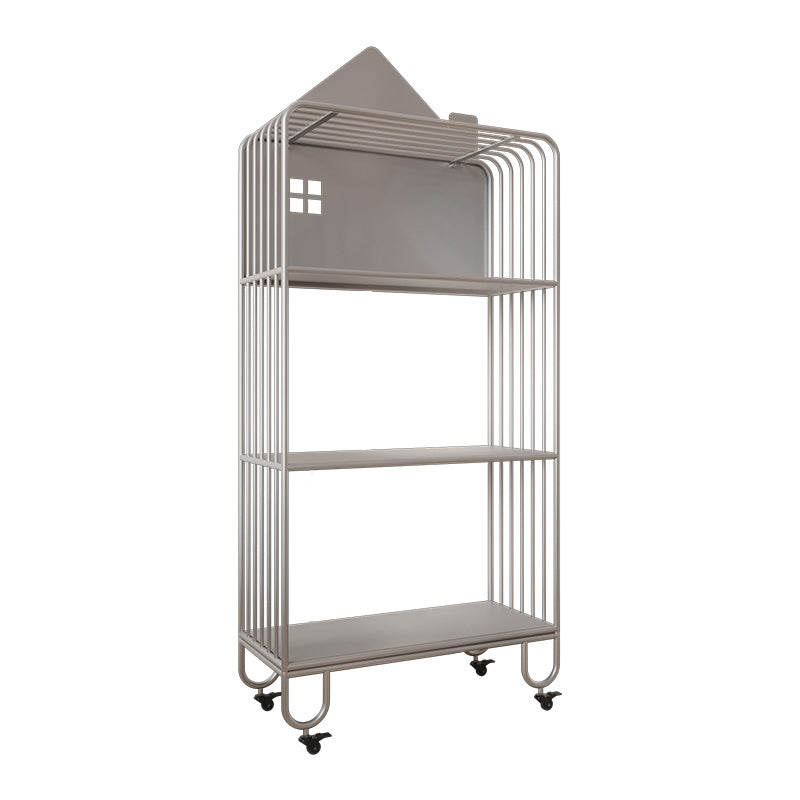 Contemporary Metal Bookshelf Standard Shelves Included Bookcase