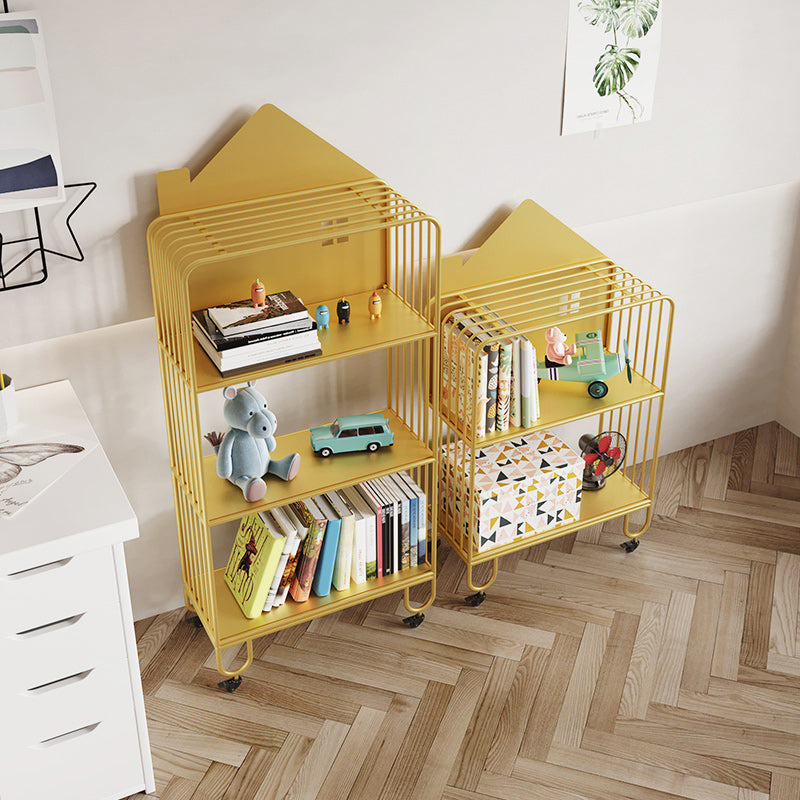 Contemporary Metal Bookshelf Standard Shelves Included Bookcase