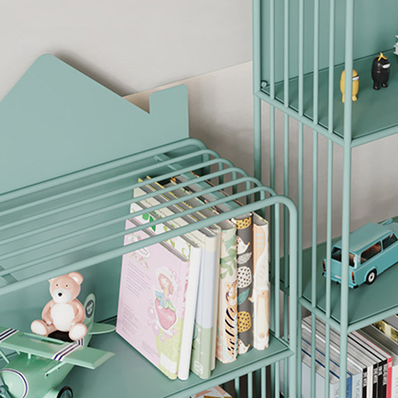 Contemporary Metal Bookshelf Standard Shelves Included Bookcase