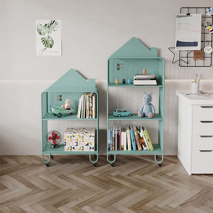 Contemporary Metal Bookshelf Standard Shelves Included Bookcase