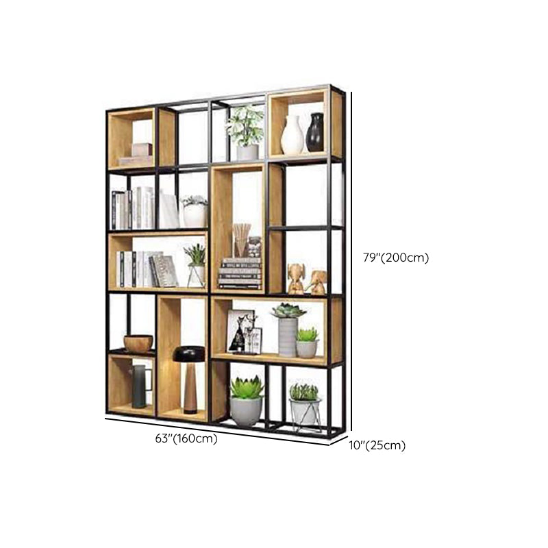 9.84" W Industrial Antique Finish Shelf Bookcase Etagere Metal Bookshelf