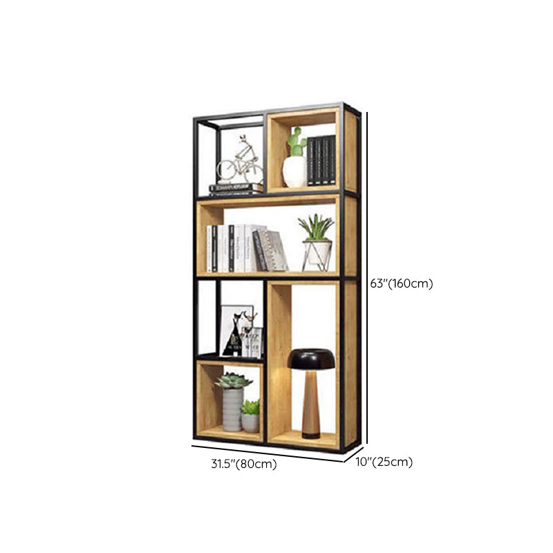 9.84" W Industrial Antique Finish Shelf Bookcase Etagere Metal Bookshelf